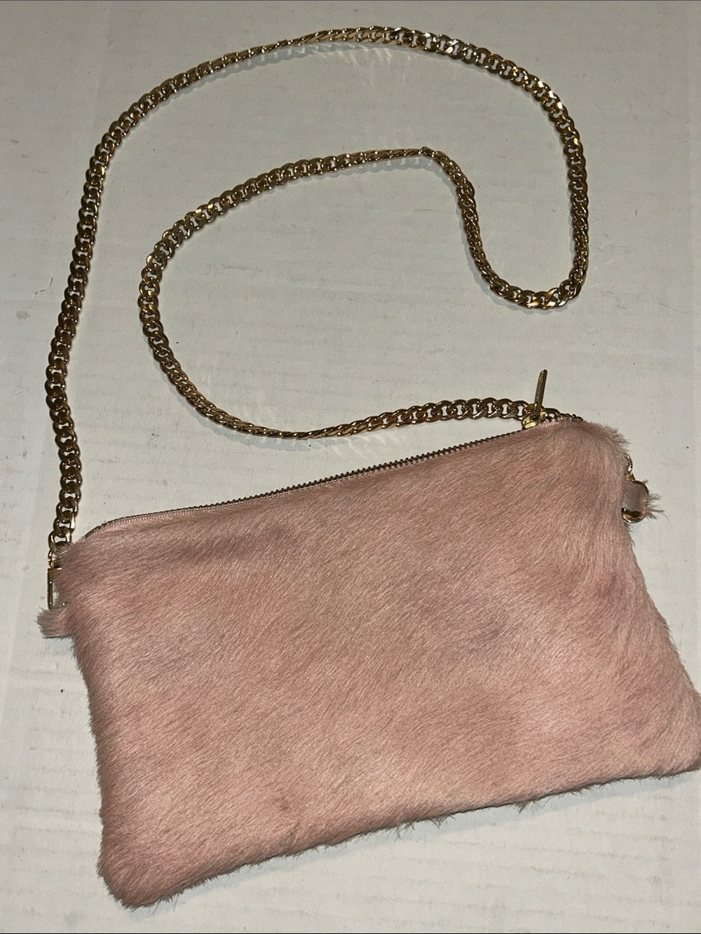 Parker & Hyde blush handmade Brazilian cowhide crossbody bag